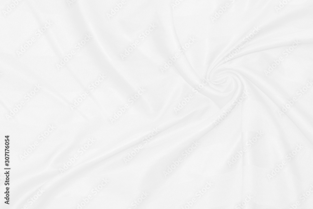 White Cloth background with soft waves.