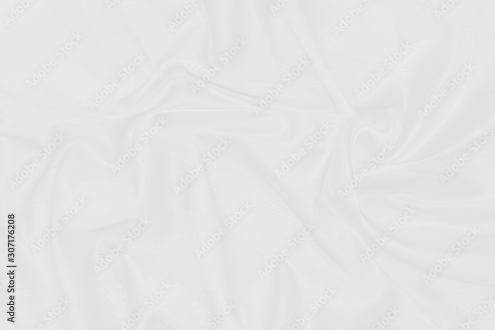 Obraz premium White Cloth background with soft waves.