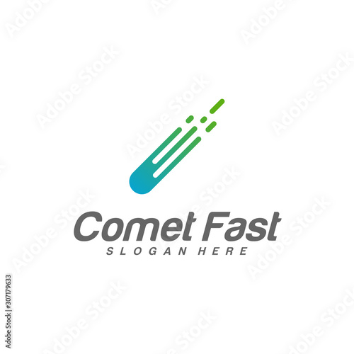 Comet Logo Vector, Comet Logo Design Template, Icon Symbol, Illustration