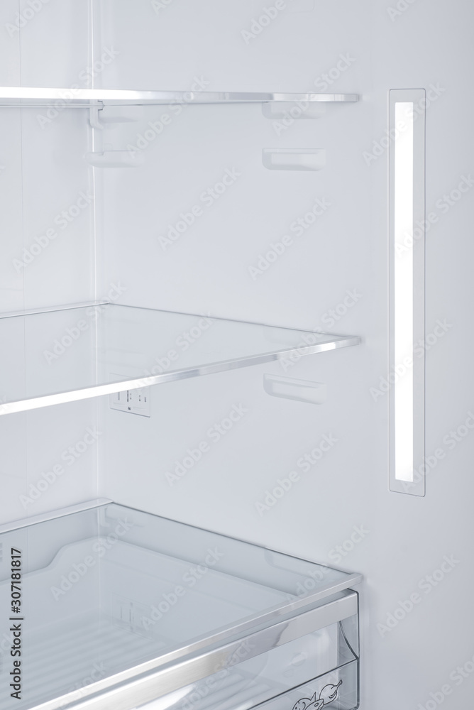 Refrigerator Isolated on White Background. Modern Kitchen and Domestic Major Appliances Refrigerator Isolated on White Background. Modern Kitchen and Domestic Major Appliances