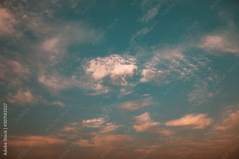 Fototapeta premium Lovely sky with clouds texture
