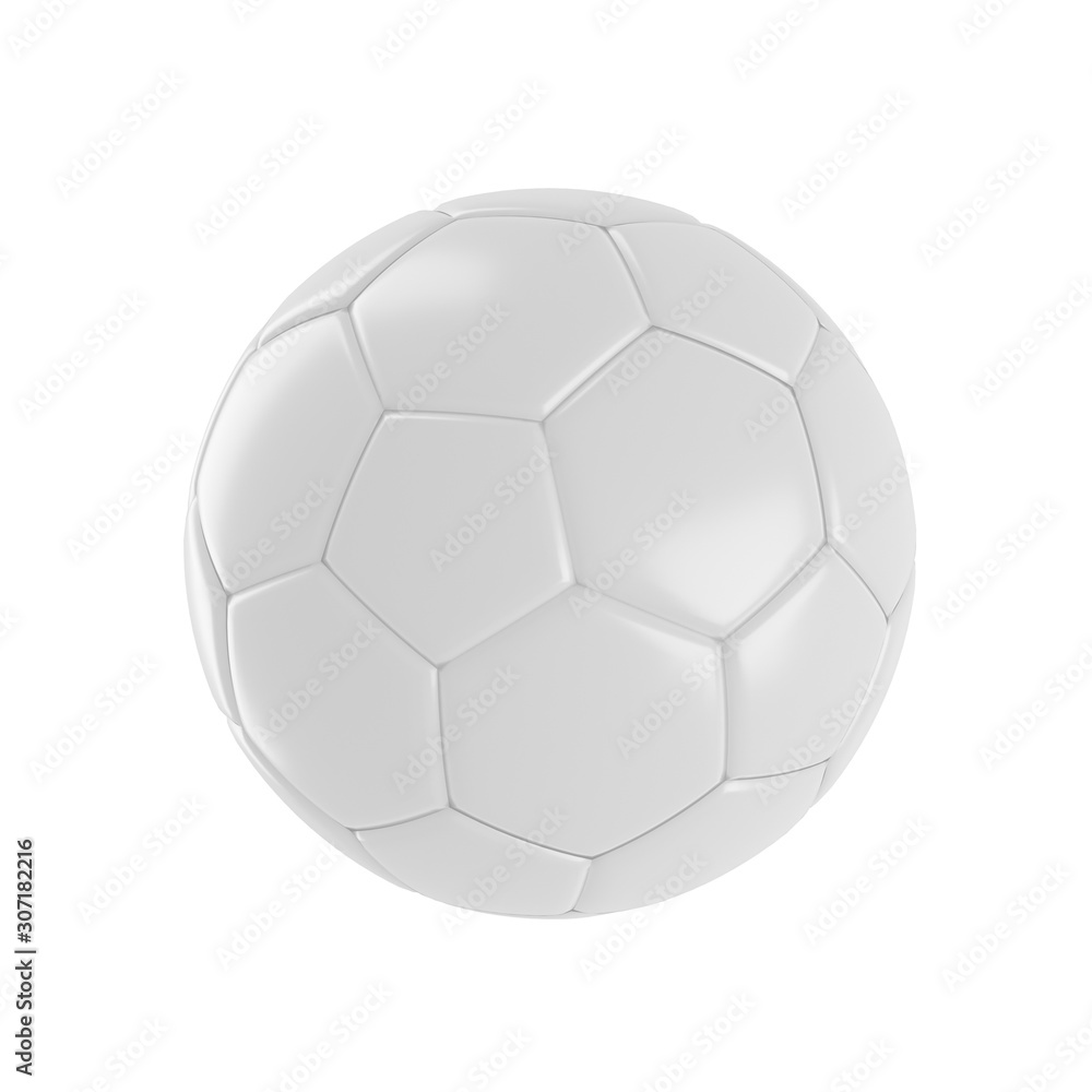 White leather soccer ball with classic design isolated center on white background with clipping path. highly detailed resolution for creative concept & spot,website,banner, promote, product 3d render White leather soccer ball with classic design isolated center on white background with clipping path. highly detailed resolution for creative concept & spot,website,banner, promote, product 3d render