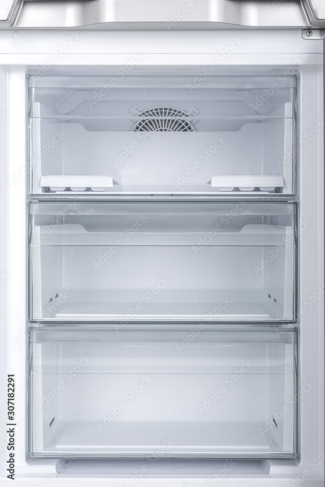 Refrigerator Isolated on White Background. Modern Kitchen and Domestic Major Appliances Refrigerator Isolated on White Background. Modern Kitchen and Domestic Major Appliances