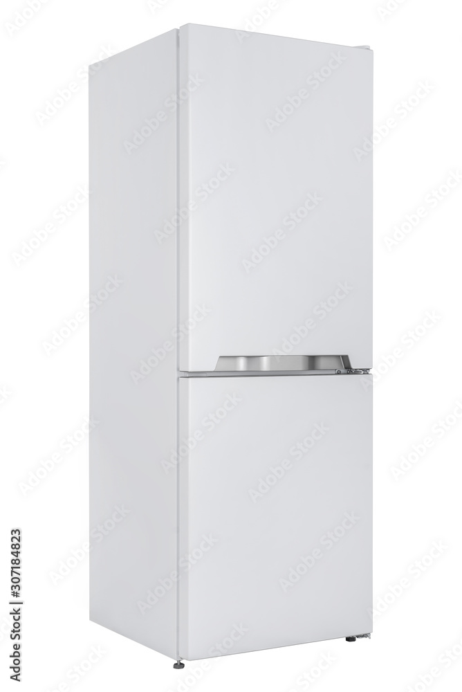 Refrigerator Isolated on White Background. Modern Kitchen and Domestic Major Appliances Refrigerator Isolated on White Background. Modern Kitchen and Domestic Major Appliances