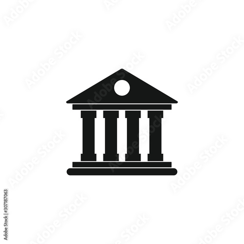 Court house vector icon illustration sign