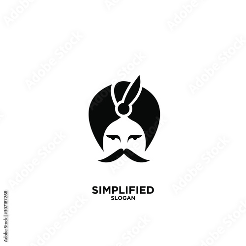 sultan logo icon design vector illustration
