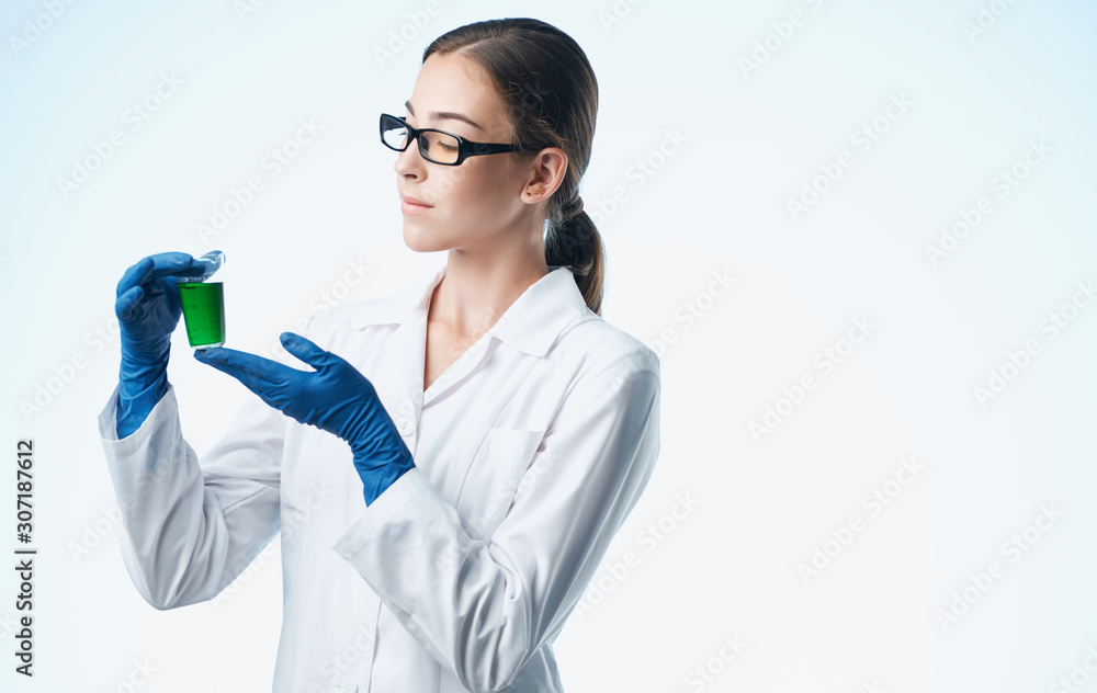scientist in laboratory with test tubes scientist in laboratory with test tubes