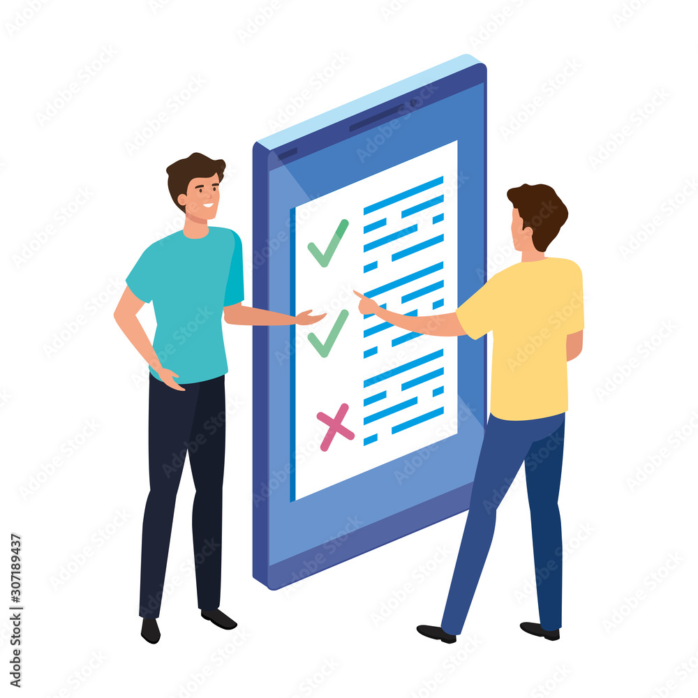 young men with smartphone isolated icon vector illustration design young men with smartphone isolated icon vector illustration design