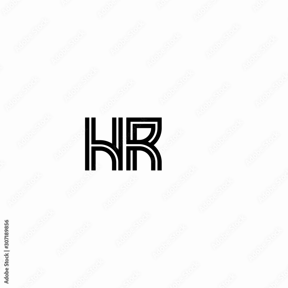Initial outline letter HR style template Initial outline letter HR style template