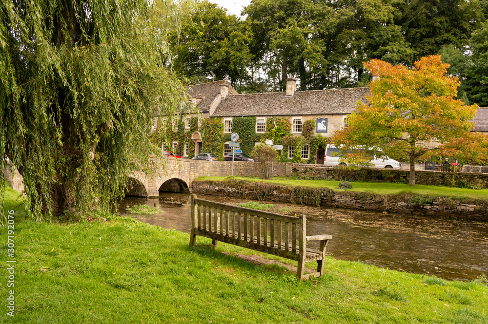 Bench overlooking Cotswolds River