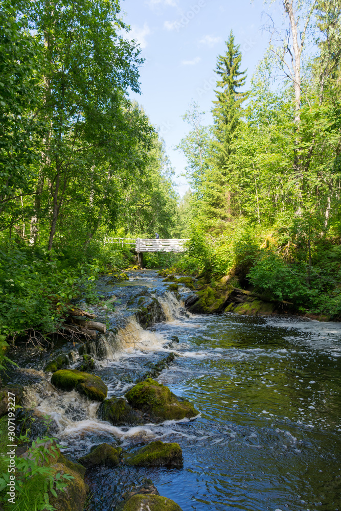 Obraz premium waterfall in Karelia