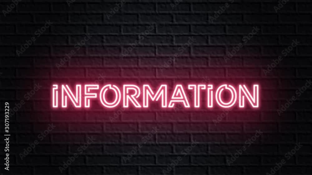red neon video animation information red neon video animation information