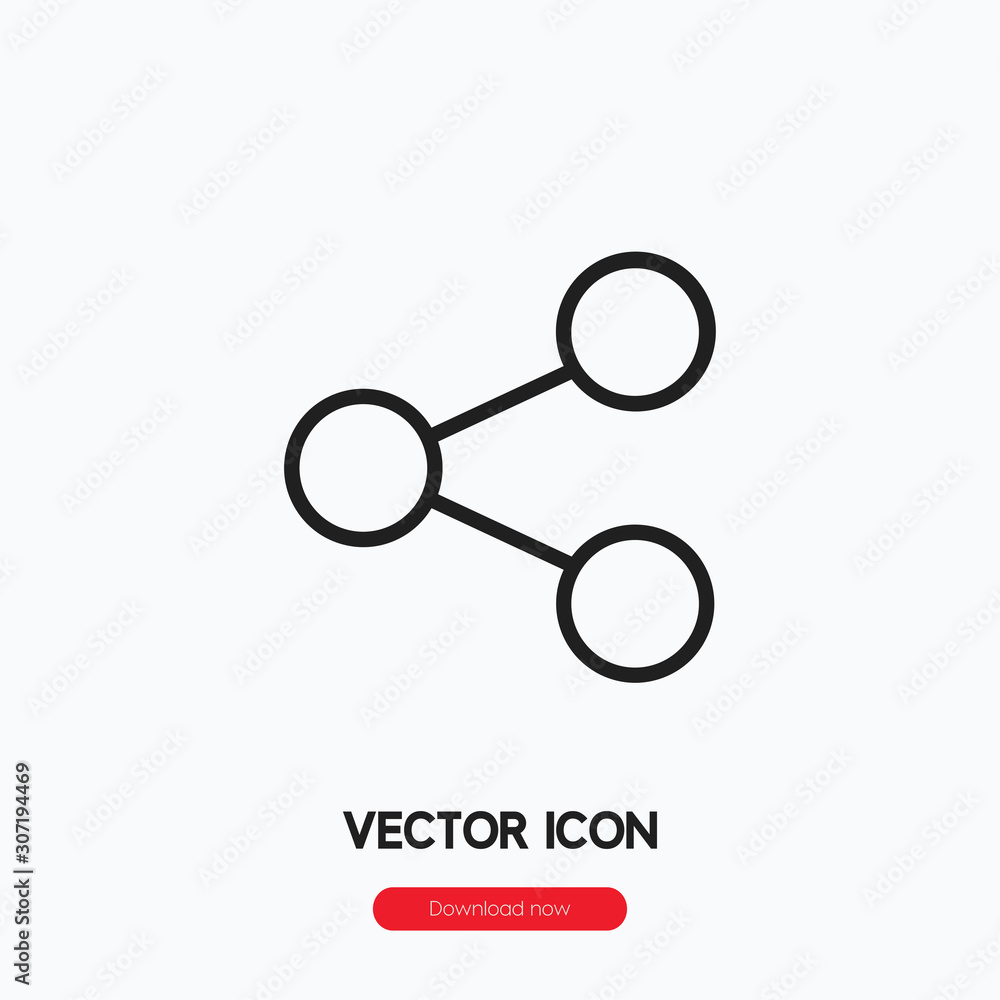 Share icon vector. Linear style sign for mobile concept and web design. Share symbol illustration. Pixel vector graphics - Vector. Share icon vector. Linear style sign for mobile concept and web design. Share symbol illustration. Pixel vector graphics - Vector.