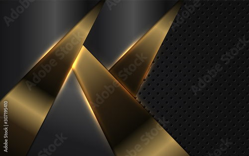 Abstract metallic brown and black frame design innovation technology concept layout background. Vector template for use element cover, banner, wallpaper, presentation, flyer