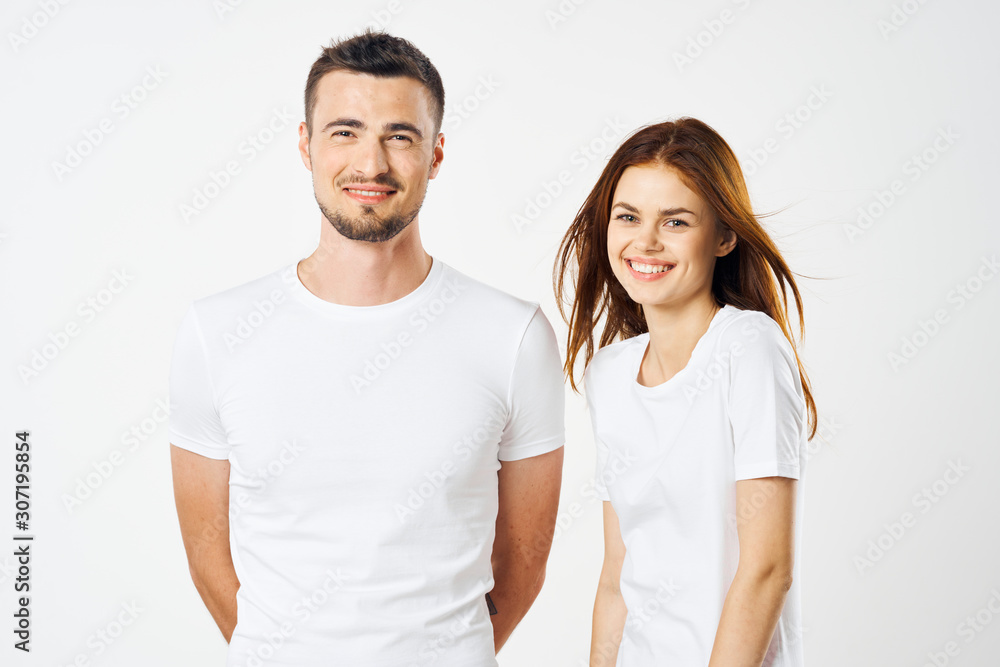 portrait of happy couple isolated on white background portrait of happy couple isolated on white background