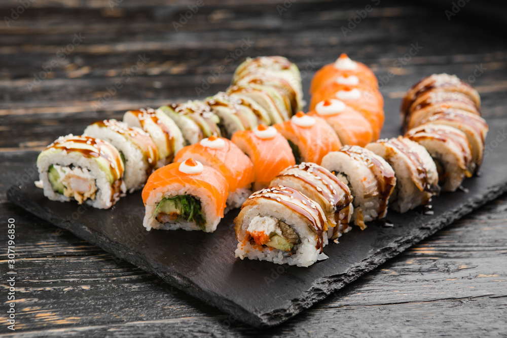 Delicious rolls with fish and cheese Delicious rolls with fish and cheese