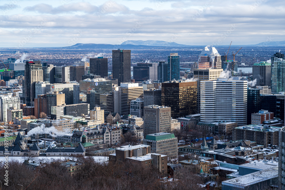 A Montreal Cityscape in Winter