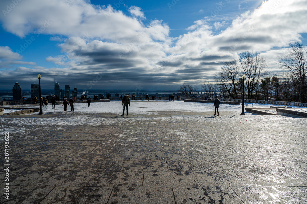 Tourists in Mount Royal Park, Montreal