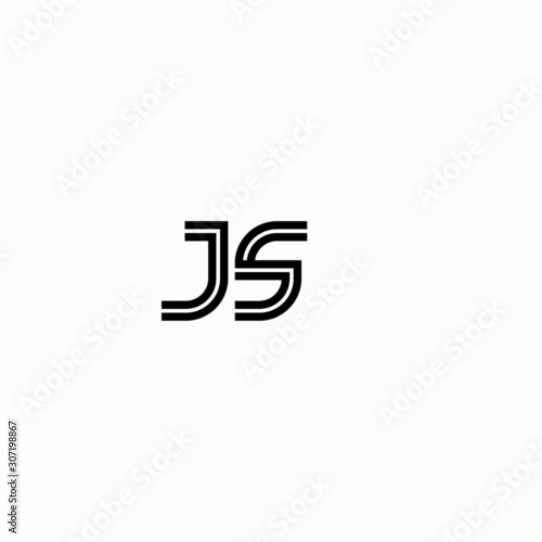 Initial outline letter JS style template	
