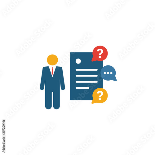 Client Brief icon set. Four elements in diferent styles from online marketing icons collection. Creative client brief icons filled, outline, colored and flat symbols