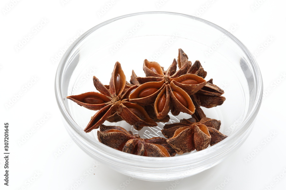 Obraz premium Chinese food spice octagon 《Spices》