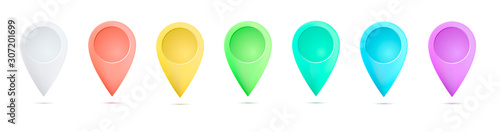 Set of bright multicolors map pointers. Map markers with circles with blank space. Vector graphics. Free Download Set of bright multicolors map pointers. Map markers with circles with blank space. Vector graphics. - GFXLoad