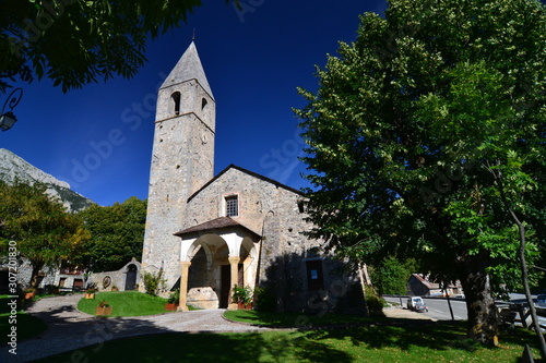 Fotografie The Romanesque church of the Invention of the Holy Cross (Xth century) was class