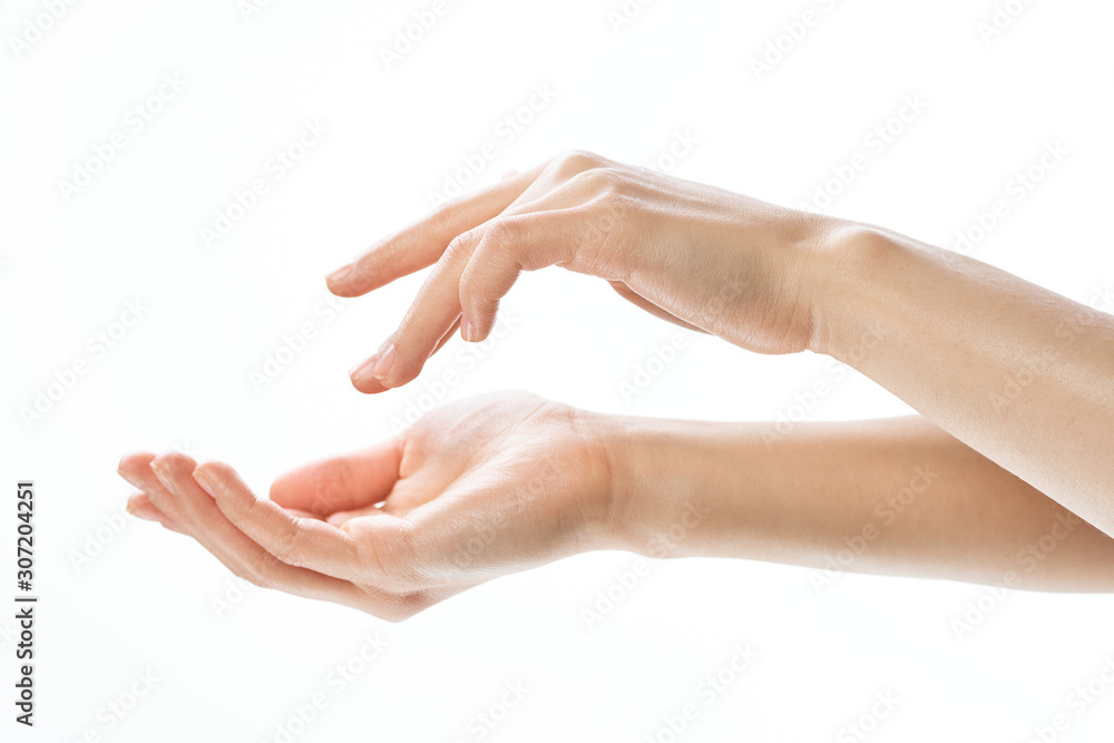 hands isolated on white background hands isolated on white background
