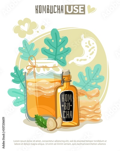 Kombucha tea poster