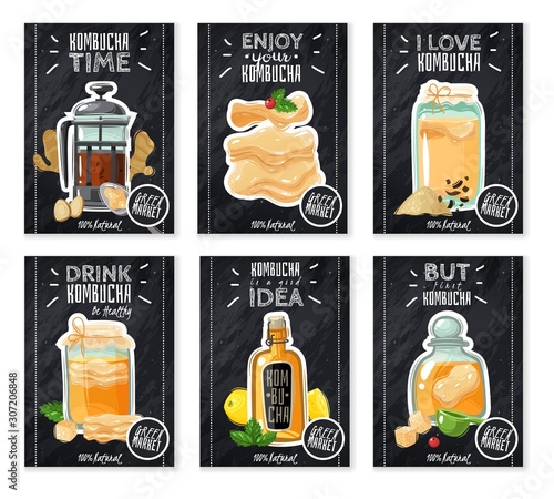 Kombucha tea cards