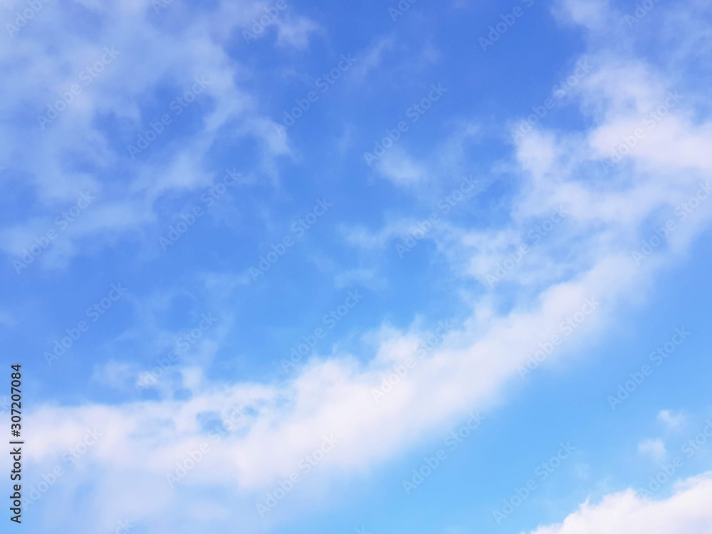 blue sky with white clouds