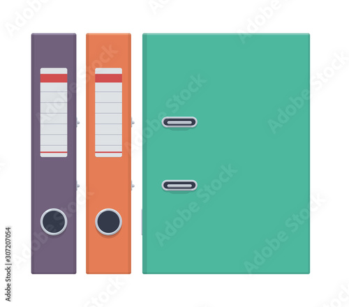 Vector file box. Folder flat isolated illustration.