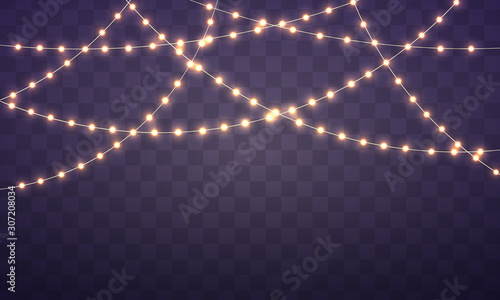 Yellow christmas lights