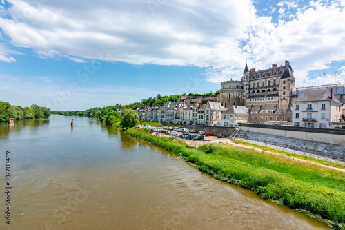 Amboise castle and Loire river, France