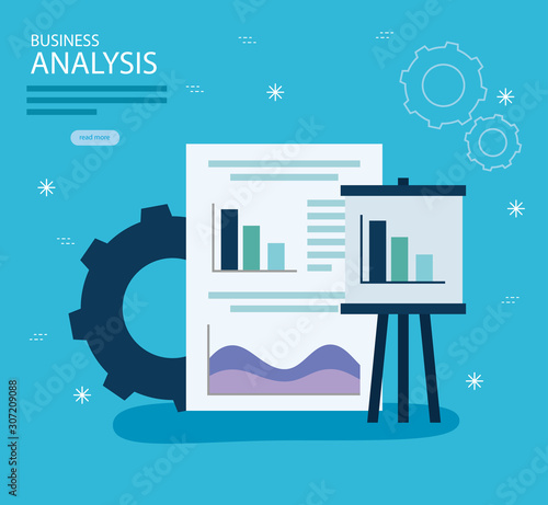 Workflow design, Infographic data information business analytics and visual presentation theme Vector illustration