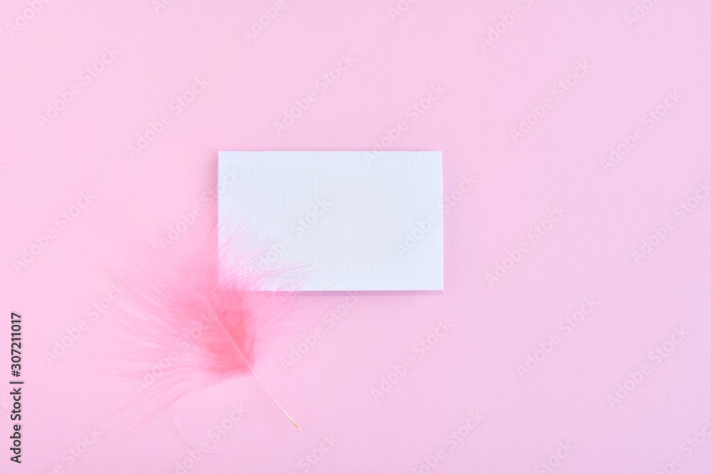 Elegant greeting card with empty space for text on pink paper background. Valentines Day romantic card. Empty card in a romantic style for a woman on birthday or Mother’s Day Elegant greeting card with empty space for text on pink paper background. Valentines Day romantic card. Empty card in a romantic style for a woman on birthday or Mother’s Day