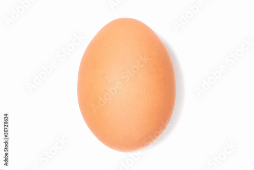 chicken egg on a white isolated background 