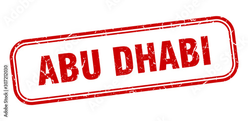 Abu Dhabi stamp. Abu Dhabi red grunge isolated sign