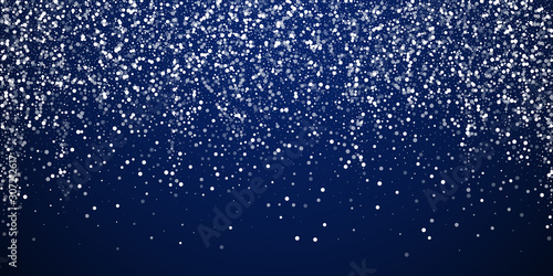 Random white dots Christmas background. Subtle fly