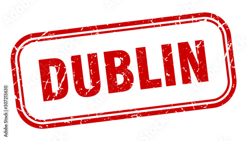 Photography Dublin stamp. Dublin red grunge isolated sign