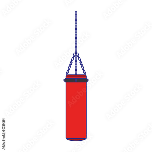 boxing bag icon, flat design