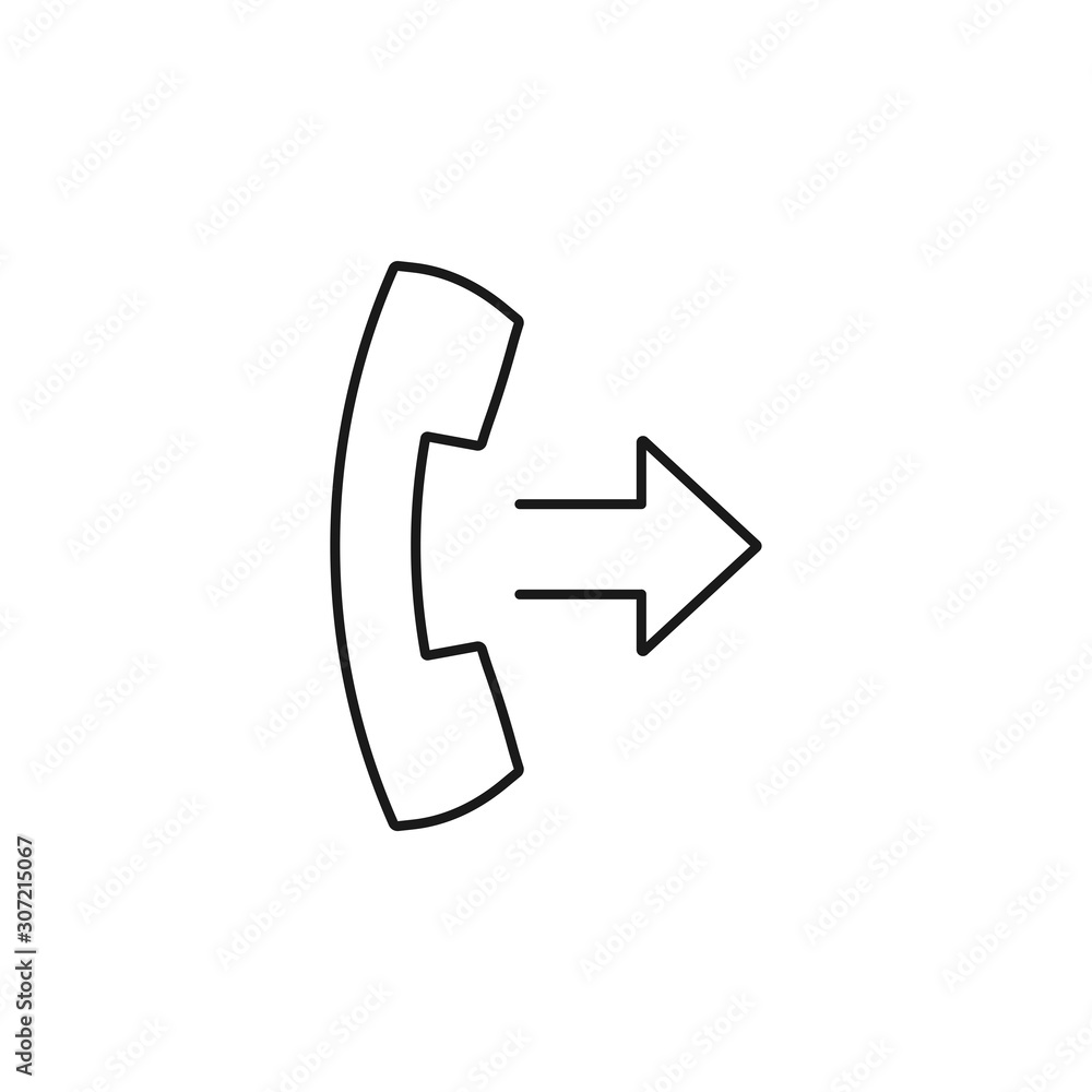 call forwarding - minimal line web icon. simple vector illustration. concept for infographic, website or app. call forwarding - minimal line web icon. simple vector illustration. concept for infographic, website or app.