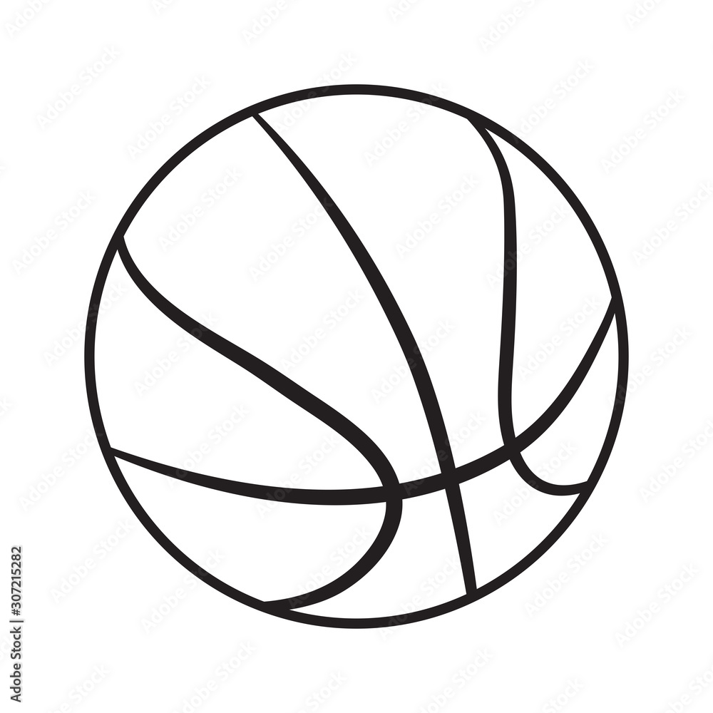 Black icon of basketball ball element for sport design, stock vector illustration Black icon of basketball ball element for sport design, stock vector illustration