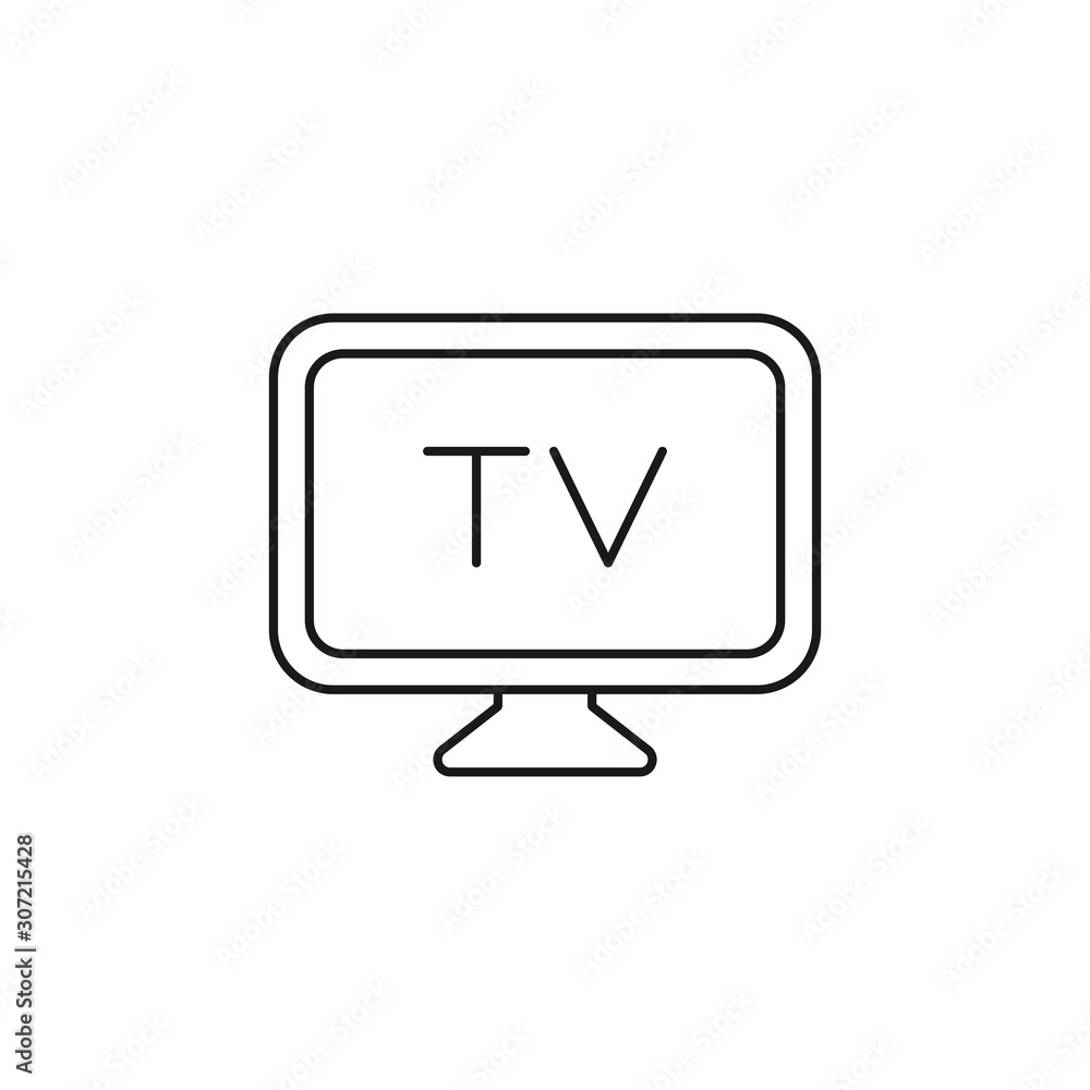 tv - minimal line web icon. simple vector illustration. concept for infographic, website or app. tv - minimal line web icon. simple vector illustration. concept for infographic, website or app.