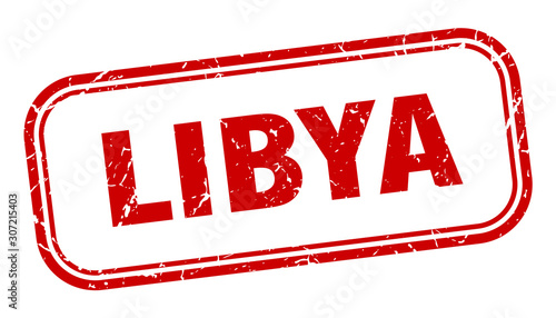 Libya stamp. Libya red grunge isolated sign