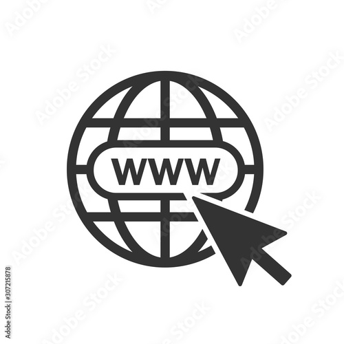 Website Icon. Vector www icon
