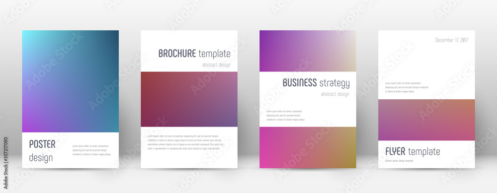Flyer layout. Minimalistic beauteous template for 