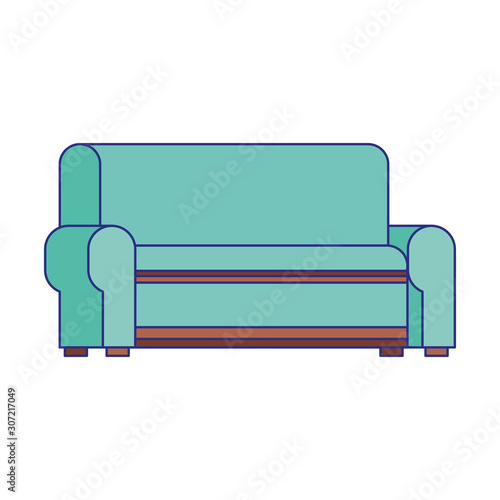 couch icon image, flat design