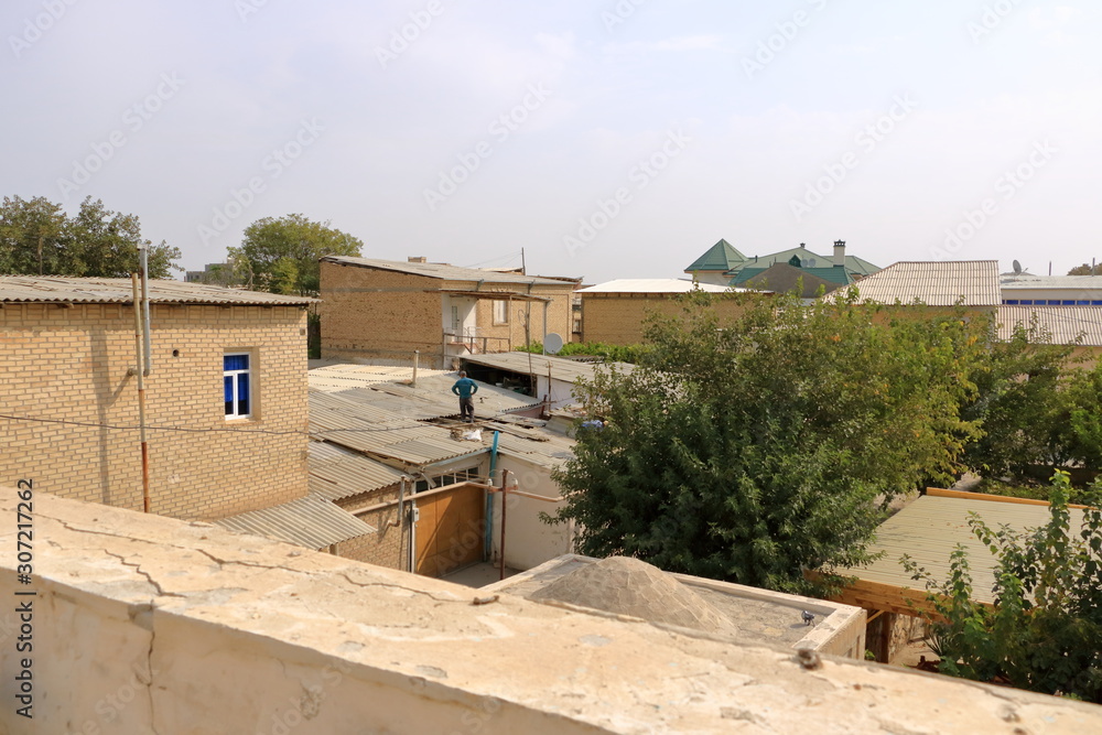 View from Chor Minor, Panorama of Bukhara, Uzbekistan