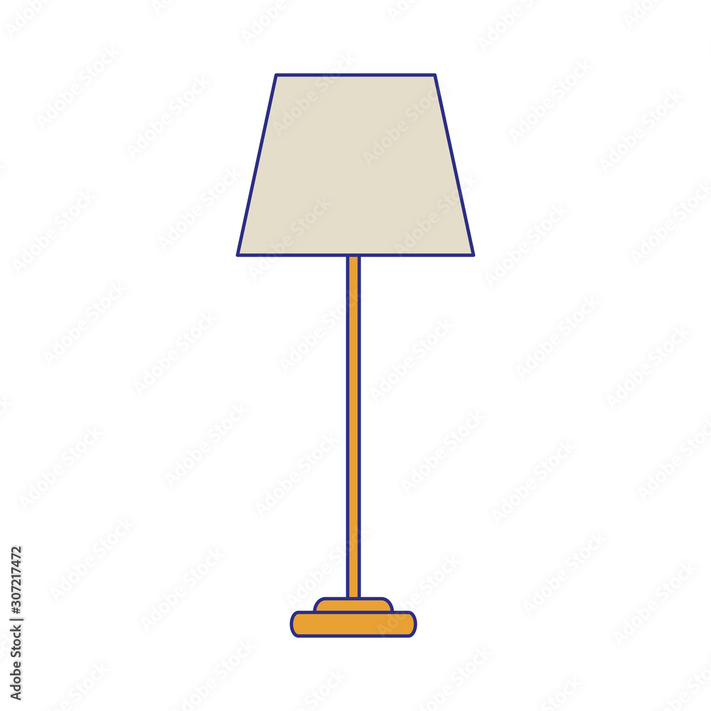 floor lamp icon, flat design floor lamp icon, flat design